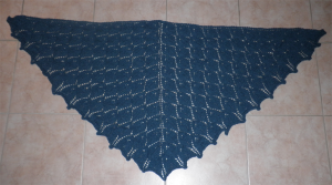 châle bleu